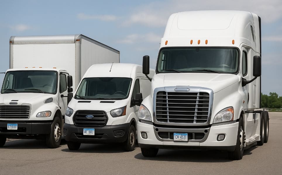 Connecticut Commercial Vehicle Insurance. Fleet vehicles with Connecticut license plates.